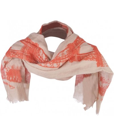 Women's Eiffel Summer Scarf Peach $18.54 Scarves