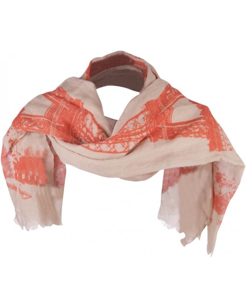 Women's Eiffel Summer Scarf Peach $18.54 Scarves