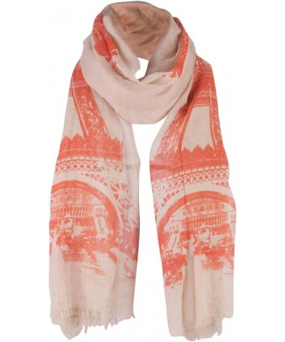 Women's Eiffel Summer Scarf Peach $18.54 Scarves