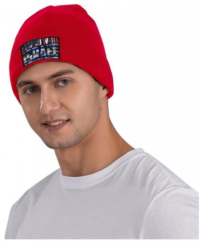 I Stand with Israel USA American Flag Israel Israeli National Flag Knit Hats Winter Warm Chunky Beanie Hat for Men Women Red ...