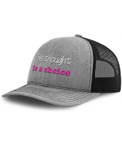 Richardson Trucker Hat This Thought is A Choice Polyester Baseball Cap Heather Grey Black $14.00 Baseball Caps