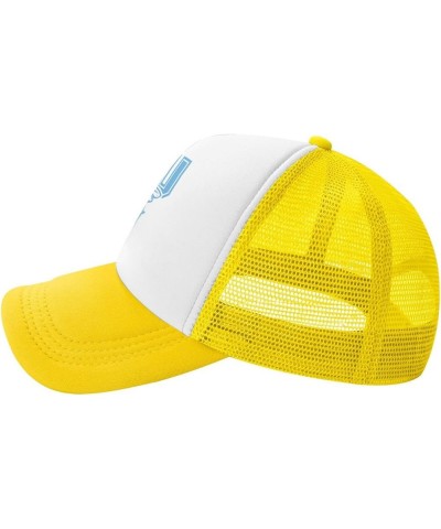 Long Island University Logo Trucker Hats for Both Men and Women - Mesh Baseball Snapback Hats Yellow $10.50 Baseball Caps