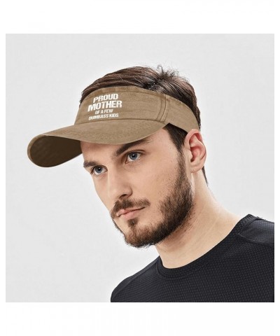 Proud Mother of A Few Dumbass Kids Hats Visor Hat for Adult Sun Visor Flodable Running Hats Pigment Khaki $8.39 Bucket Hats