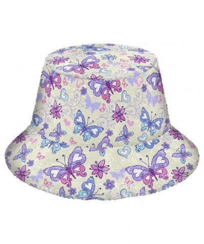 Butterflies Bucket Hat for Women Men Packable Bucket Hat Unisex Golf Bucket hat for Outdoor Travel Fall Winter Multicolor $11...