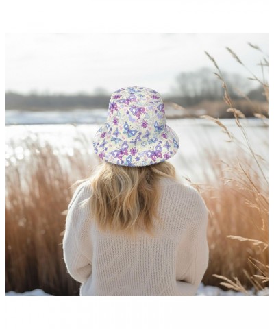 Butterflies Bucket Hat for Women Men Packable Bucket Hat Unisex Golf Bucket hat for Outdoor Travel Fall Winter Multicolor $11...