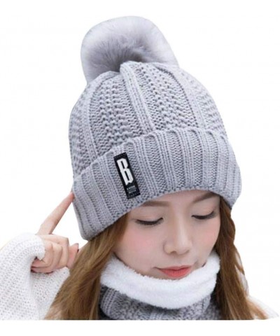 Beanies Women Winter Warm Skullies Knitted Beanie Cute Beanie Outdoor Beanie Cozy Slouchy Skullies Stretchy Skull Cap Grey $1...