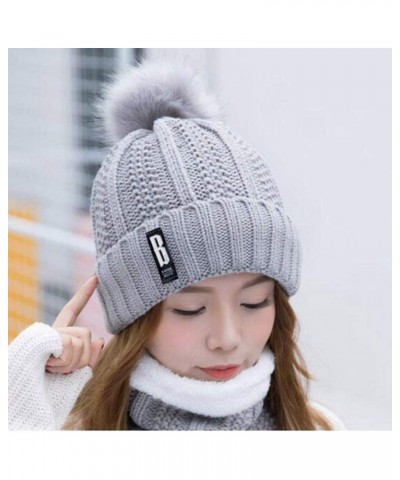 Beanies Women Winter Warm Skullies Knitted Beanie Cute Beanie Outdoor Beanie Cozy Slouchy Skullies Stretchy Skull Cap Grey $1...