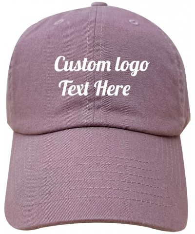 Ps1400 Unisex Pastel Stitching Embroidery Custom Logo Text Cotton Baseball Caps Mauve $10.25 Baseball Caps