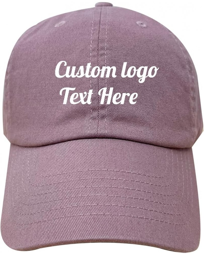 Ps1400 Unisex Pastel Stitching Embroidery Custom Logo Text Cotton Baseball Caps Mauve $10.25 Baseball Caps