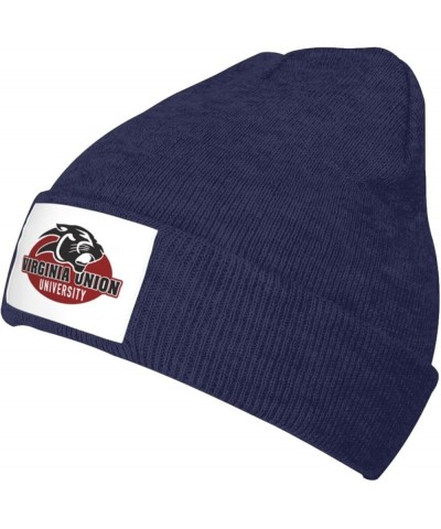 Virginia Union University Logo Stretch Beanie Knit Hat for Men Women Winter Fall Spring Warm Cap Navy Blue $12.47 Skullies & ...