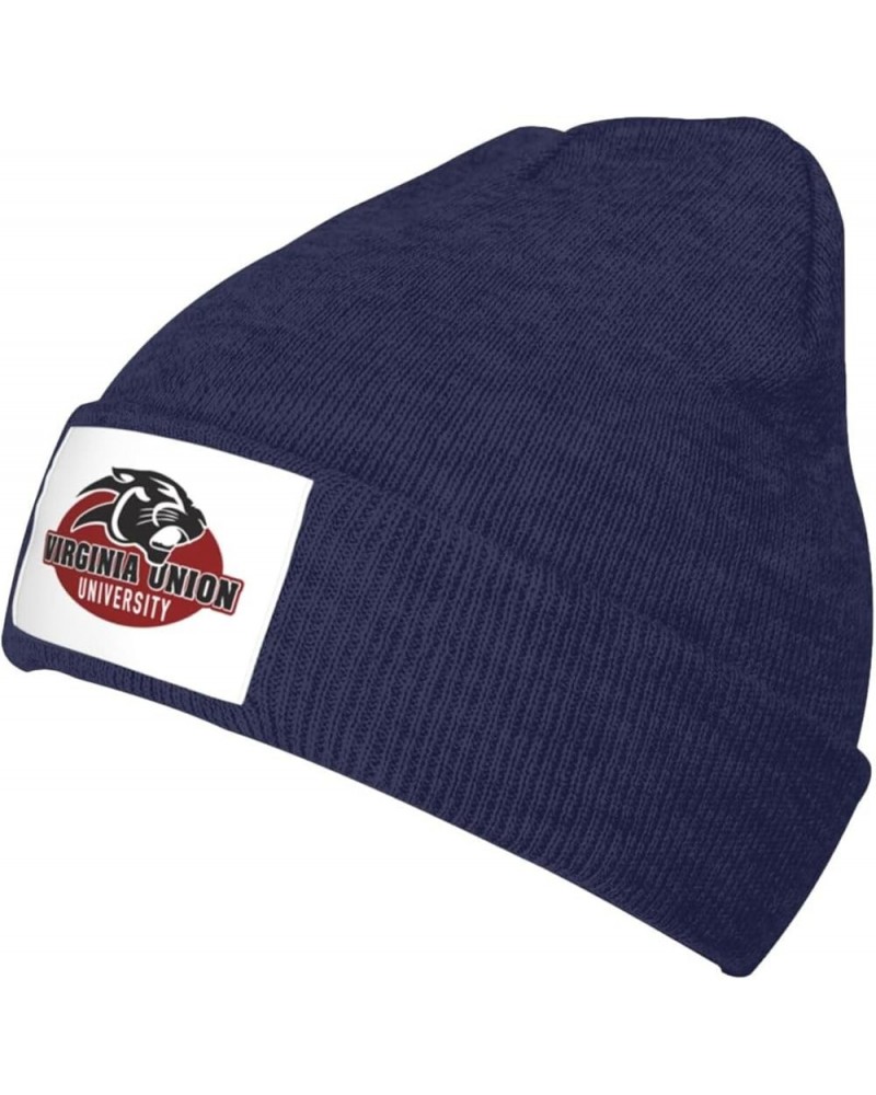 Virginia Union University Logo Stretch Beanie Knit Hat for Men Women Winter Fall Spring Warm Cap Navy Blue $12.47 Skullies & ...