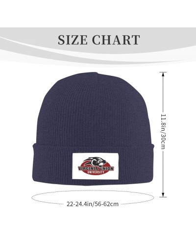 Virginia Union University Logo Stretch Beanie Knit Hat for Men Women Winter Fall Spring Warm Cap Navy Blue $12.47 Skullies & ...