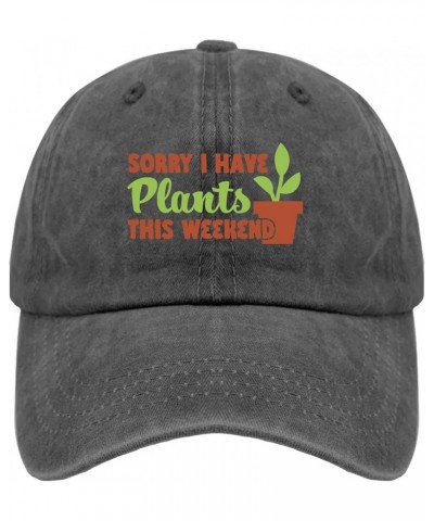 Sorry I Have Plants This Weekend - Funny House Plant Lover Sun Hat Running Hats for Women Pigment Black Running Hat Pigment B...