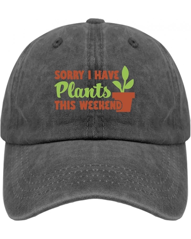 Sorry I Have Plants This Weekend - Funny House Plant Lover Sun Hat Running Hats for Women Pigment Black Running Hat Pigment B...