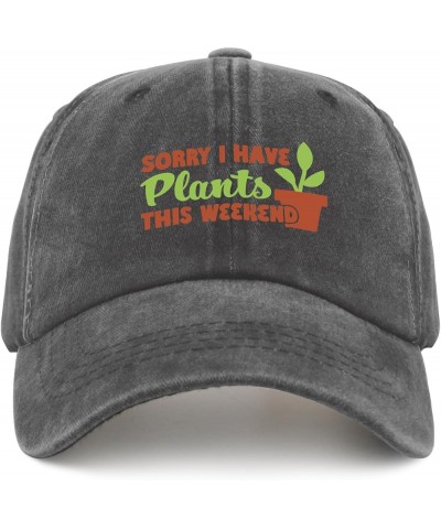 Sorry I Have Plants This Weekend - Funny House Plant Lover Sun Hat Running Hats for Women Pigment Black Running Hat Pigment B...