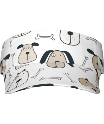 Sport Sun Visor Hats Cute Cartoon Cats and Dogs Adjustable Empty Top Baseball Cap Sun Caps for Men Women Cute Dog Pattern (8)...