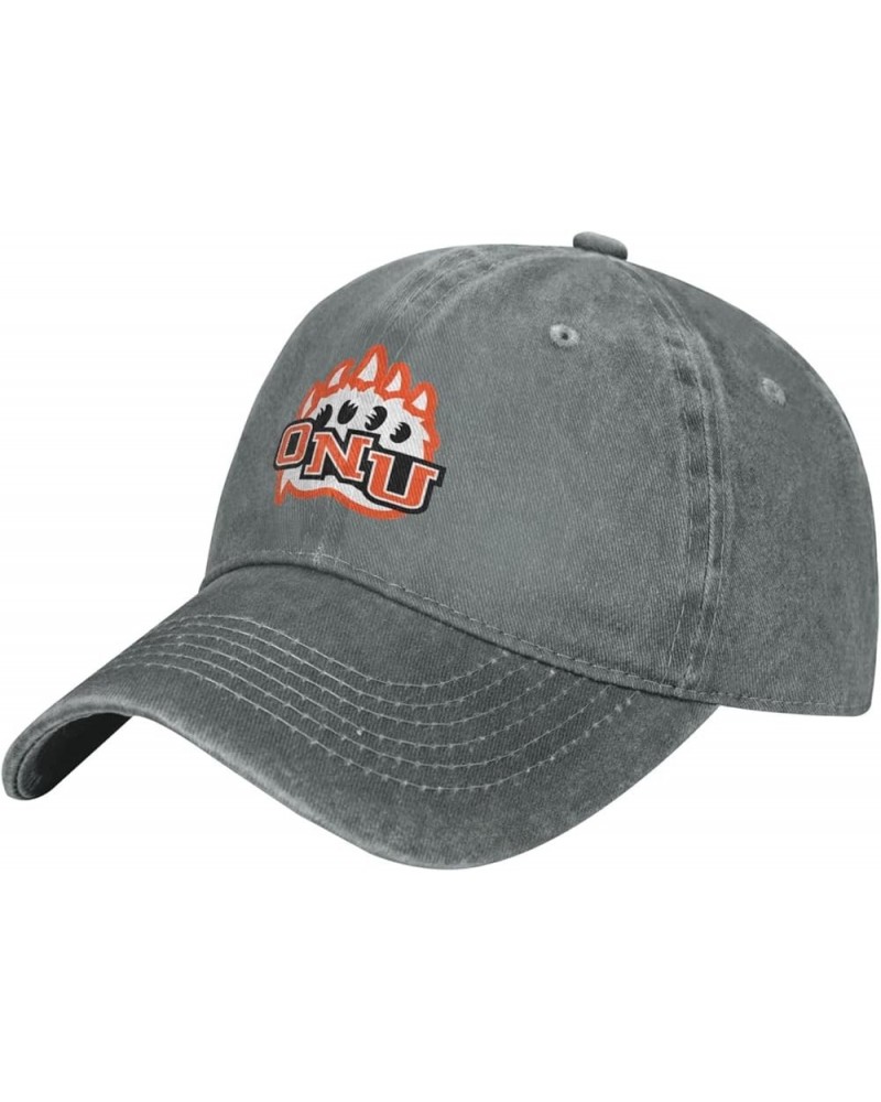 Ohio Northern University Logo Cowboy Hats，Unisex Adjustable for Hat Baseball Cap Casquette Gray $24.90 Cowboy Hats