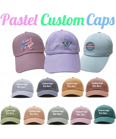 Ps1400 Unisex Pastel Stitching Embroidery Custom Logo Text Cotton Baseball Caps Mauve $10.25 Baseball Caps