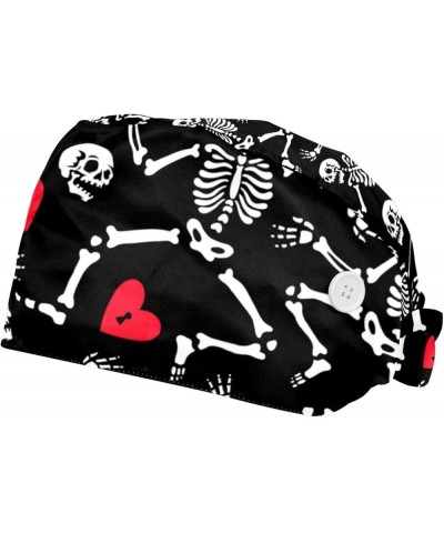 2 PCS Working Cap with Sweatband, Dancing Skeleton Surgical Scrub Cap Adjustable Tie Back Hats Color 5 $10.99 Baseball Caps