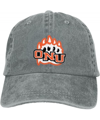 Ohio Northern University Logo Cowboy Hats，Unisex Adjustable for Hat Baseball Cap Casquette Gray $24.90 Cowboy Hats