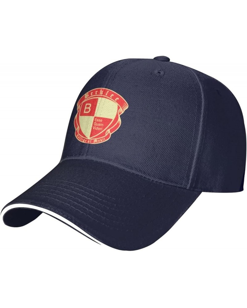 Berklee College of Music Logo Unisex Classic Hat Adjustable Fashion Casquette for Men Women Navy Blue $8.26 Baseball Caps