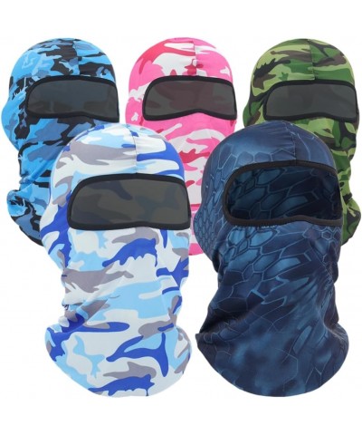 Thin Balaclava Mask Head Mask Full Face Mask Windproof Sun UV Protection Hood for Women Men 5 Python Blue+camo Blue+camo Ligh...