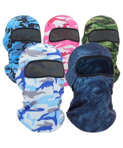 Thin Balaclava Mask Head Mask Full Face Mask Windproof Sun UV Protection Hood for Women Men 5 Python Blue+camo Blue+camo Ligh...