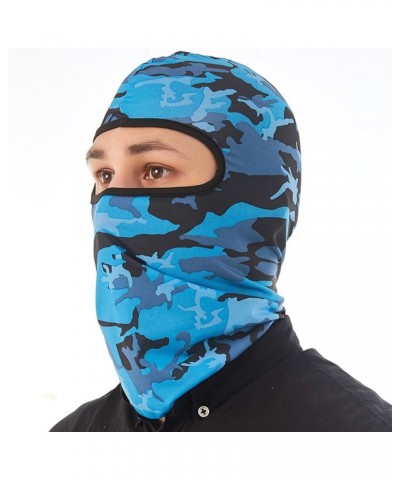 Thin Balaclava Mask Head Mask Full Face Mask Windproof Sun UV Protection Hood for Women Men 5 Python Blue+camo Blue+camo Ligh...