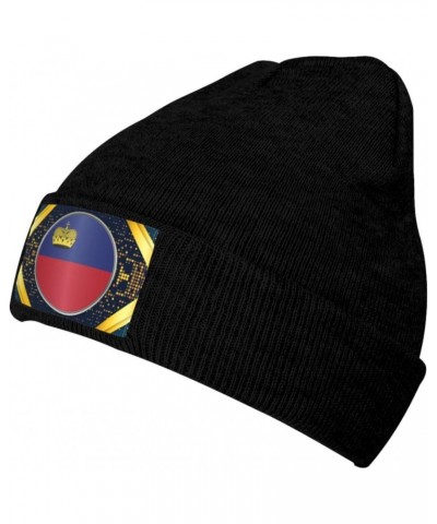 Knitted Hat Cold Weather Hat Warm Brimless hat Elastic Force Caps Black $11.03 Skullies & Beanies