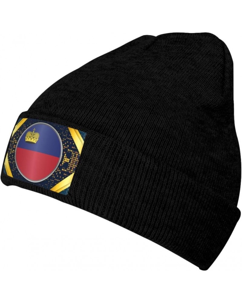 Knitted Hat Cold Weather Hat Warm Brimless hat Elastic Force Caps Black $11.03 Skullies & Beanies