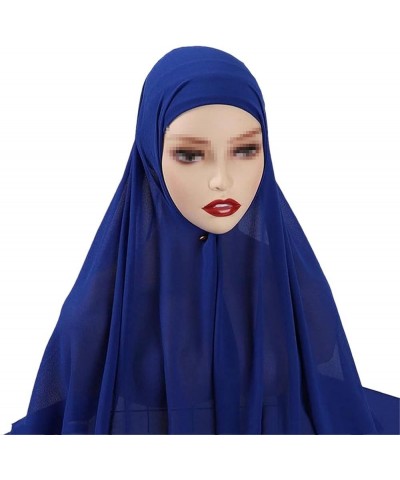 1Pcs Chiffon Hijab Scarf For Women Instant Hijab Muslim Ladies Islam Hijab Scarf Muslim Wrap Headscarf Y $16.25 Scarves