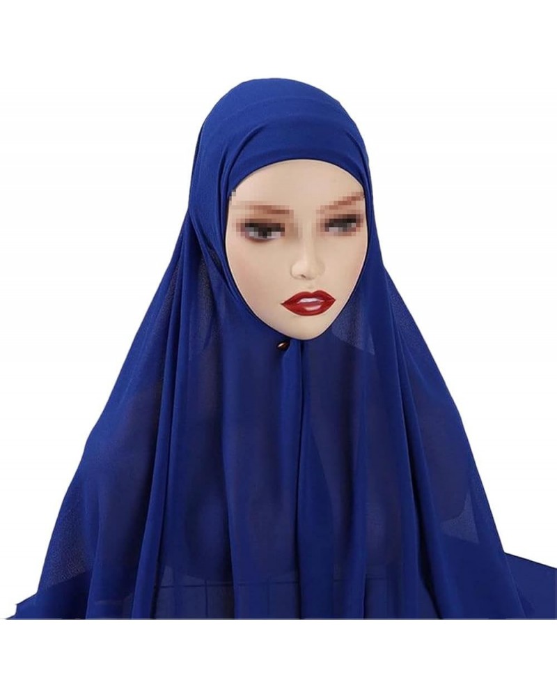 1Pcs Chiffon Hijab Scarf For Women Instant Hijab Muslim Ladies Islam Hijab Scarf Muslim Wrap Headscarf Y $16.25 Scarves