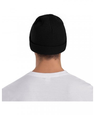 Knitted Hat Cold Weather Hat Warm Brimless hat Elastic Force Caps Black $11.03 Skullies & Beanies