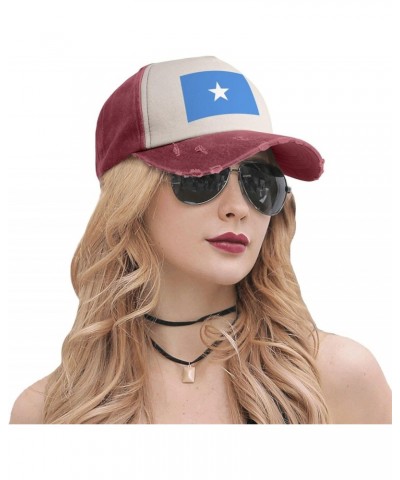 Somalia Flag Upgrade Your Style with Funny Adjustable Cotton Baseball Caps for Men and Women Dark Red $14.77 Baseball Caps