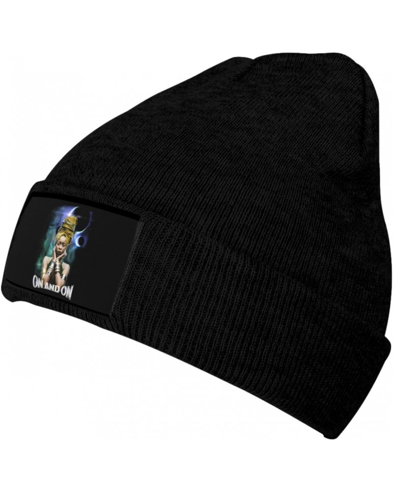 Erykah Badu Knit Hat Men Women Winter Trendy Hip Hop Soft Warm Beanie Sports Ski Mens Beanie Black $9.45 Skullies & Beanies