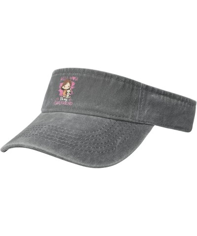 Will You Be My Girlfriend Sun Visor Hats for Women Men Sun Hat Cotton Golf Hat Vintage Baseball Cap Gray $11.82 Visors