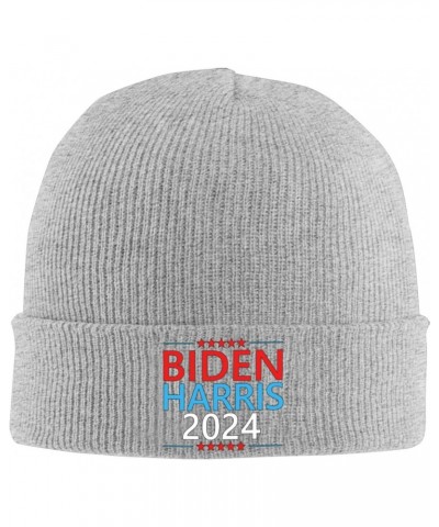 Biden Harris 2024 Knit Hats Winter Warm Chunky Beanie Hat for Men Women Gray $10.48 Skullies & Beanies