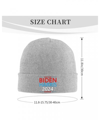 Biden Harris 2024 Knit Hats Winter Warm Chunky Beanie Hat for Men Women Gray $10.48 Skullies & Beanies