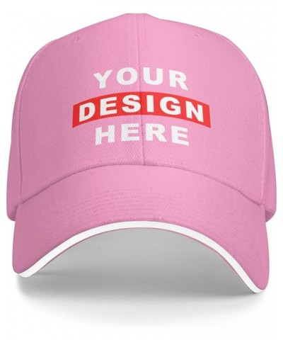 Custom Hats for Gifts Personalize Your Own Baseball Caps Men's Trucker Hats Women's Cowboy Hats Pink -012 $4.79 Baseball Caps