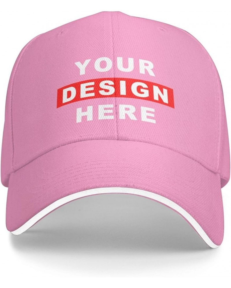 Custom Hats for Gifts Personalize Your Own Baseball Caps Men's Trucker Hats Women's Cowboy Hats Pink -012 $4.79 Baseball Caps