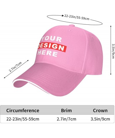 Custom Hats for Gifts Personalize Your Own Baseball Caps Men's Trucker Hats Women's Cowboy Hats Pink -012 $4.79 Baseball Caps