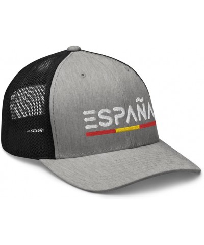 Minimal Spain Flag Trucker Hat Mesh España Trucker Cap Heather/ Black $18.14 Baseball Caps