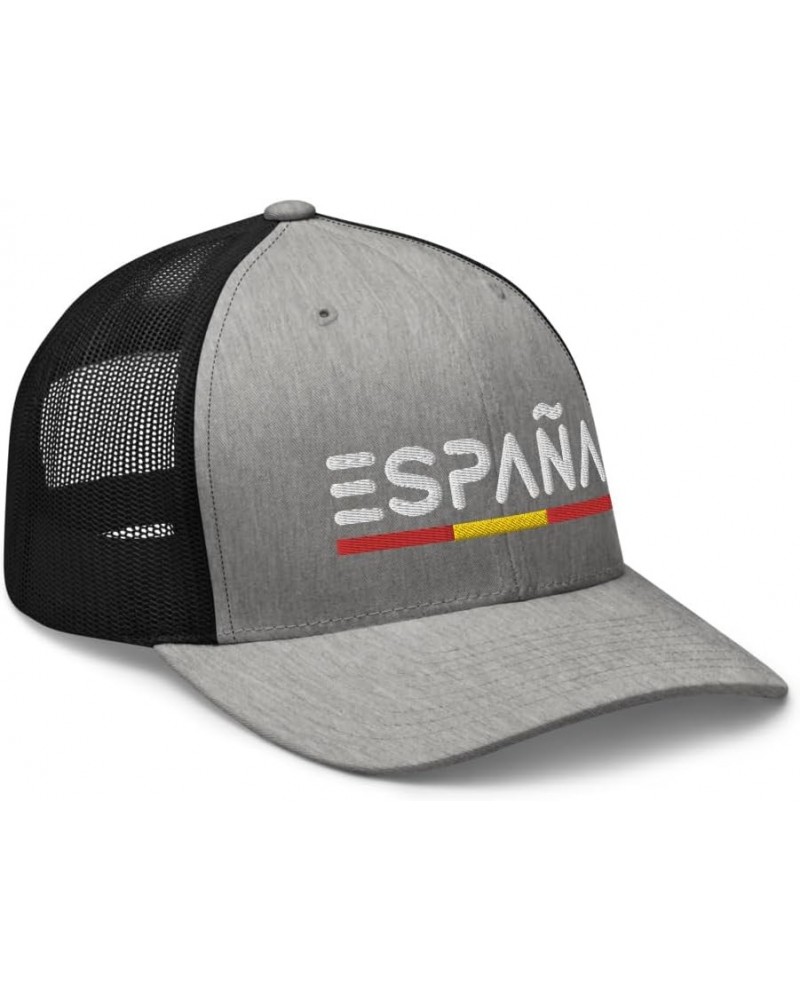 Minimal Spain Flag Trucker Hat Mesh España Trucker Cap Heather/ Black $18.14 Baseball Caps