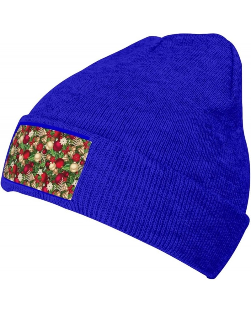 Tree Spruce Leaves Balls Flowers Berry Print Knitted Hat Daily Warm Hat,Soft Outdoor Beanie for Men Women,Eisure Blue $10.75 ...