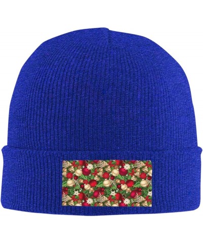 Tree Spruce Leaves Balls Flowers Berry Print Knitted Hat Daily Warm Hat,Soft Outdoor Beanie for Men Women,Eisure Blue $10.75 ...