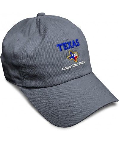 Soft Baseball Cap Texas Lone Star State Style B Cotton Dad Hats for Men & Women Dark Grey $17.39 Baseball Caps