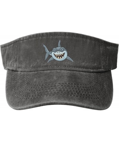 Angry Shark Sun Visor Hats for Women Men Sun Hat Vintage Golf Hat Adjustable Baseball Cap Deep Heather $13.12 Visors