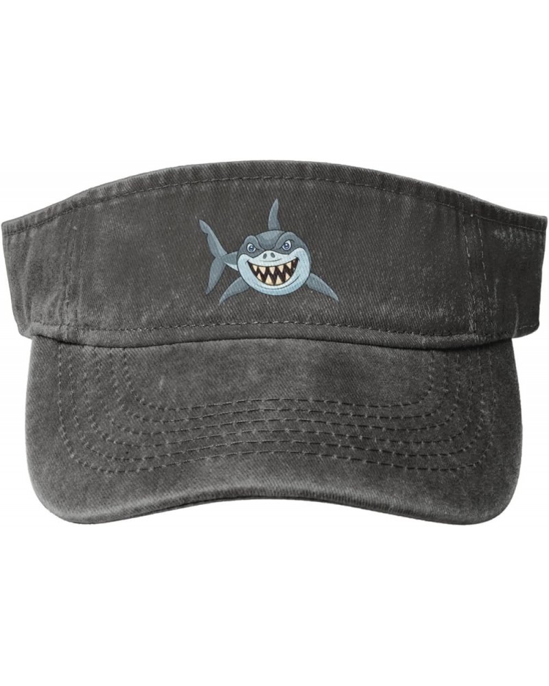 Angry Shark Sun Visor Hats for Women Men Sun Hat Vintage Golf Hat Adjustable Baseball Cap Deep Heather $13.12 Visors