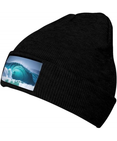 Colour Wooden Trendy Adult Knitted Hat,Unisex Beanie Cap,Perfect Casual Hat for All Occasions Ocean Wave $12.81 Skullies & Be...