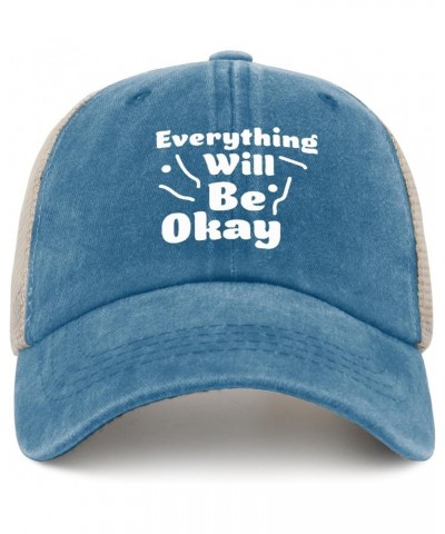 Hat Mens Vintage Inspirational Quotes Country Hat Womens AllBlack Ball Caps Funny Unique Gifts for Pilots Lake Blue $11.20 Ba...